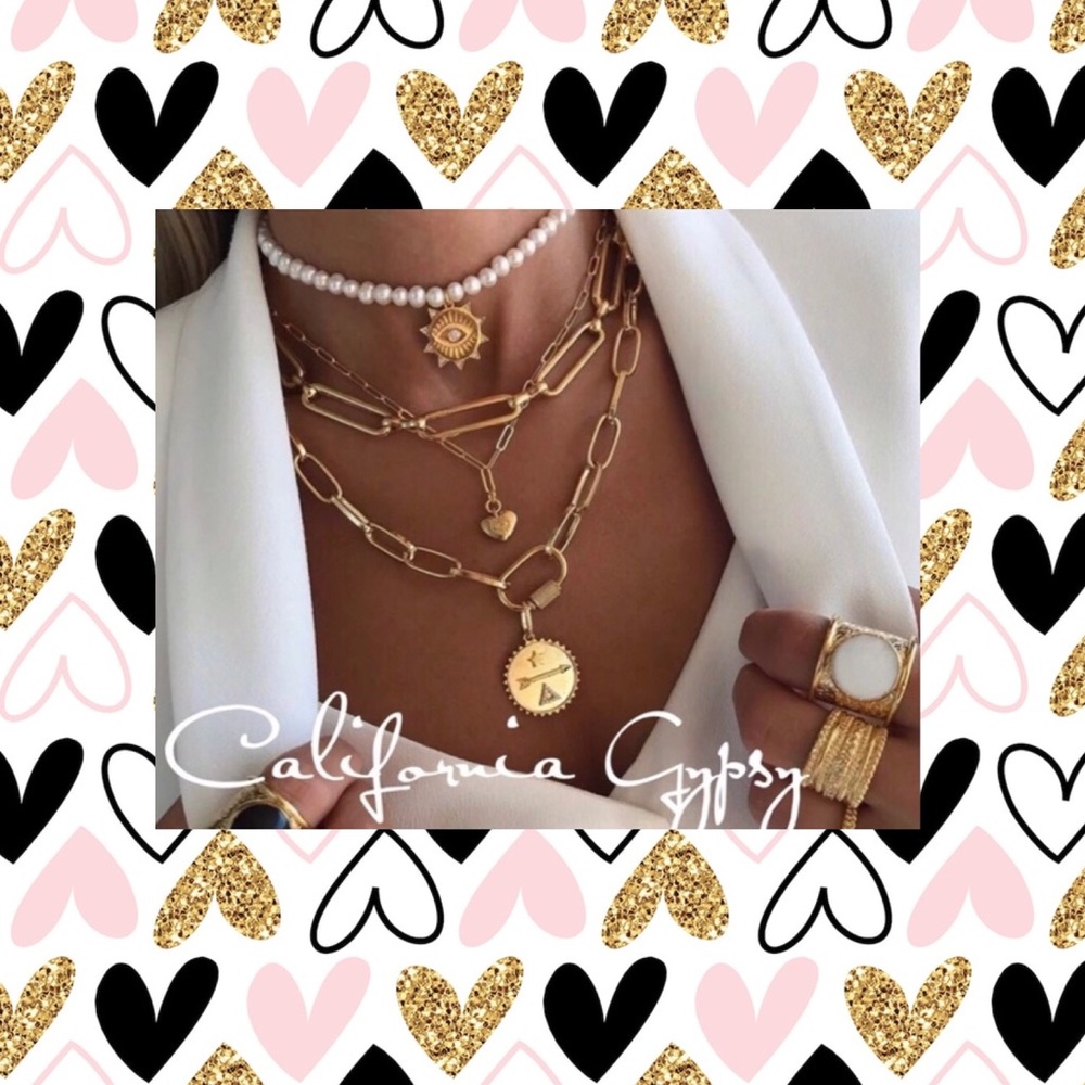 Layered Pearl Gold Safety Pin - Picture 4 of 8